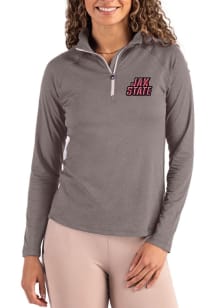 Cutter and Buck Jacksonville State Gamecocks Womens Graphite Coastline Qtr Zip