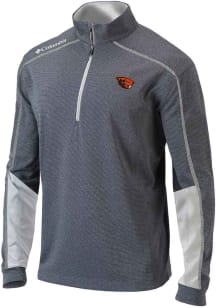 Columbia Oregon State Beavers Mens White Heat Seal Omni Wick Shotgun 2.0 Long Sleeve Qtr Zip Pullo..