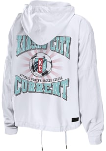 WEAR by Erin Andrews KC Current Womens White Double Pocket Light Weight Jacket