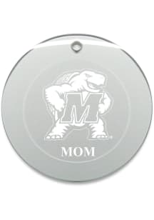 Maryland Terrapins Mom Round Ornament - White