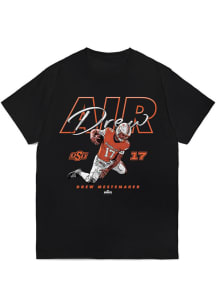 Drew Mestemaker Oklahoma State Cowboys Black Football Air Drew Short Sleeve Player T Shirt
