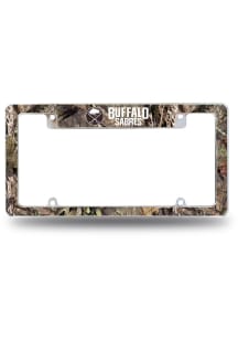 Buffalo Sabres Camo Mossy Oak All Over Chrome License Plate Frame - White