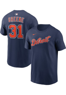 Riley Greene Detroit Tigers Navy Blue Alt Short Sleeve Player T Shirt