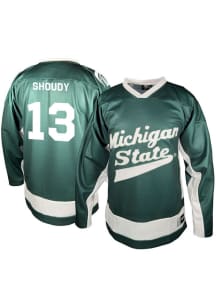 Genuine Collective Tiernan Shoudy Michigan State Spartans Mens Green NIL Hockey Jersey