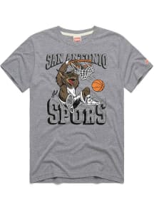 Homage San Antonio Spurs Grey Coyote Dunk Short Sleeve Fashion T Shirt