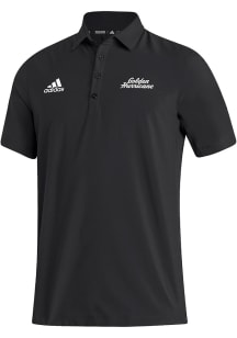Adidas Tulsa Golden Hurricane Mens Black Golden Hurricanes Stacked Stadium Coaches Short Sleeve Po..