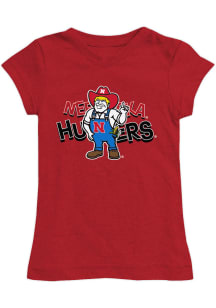 Vive La Fete Nebraska Cornhuskers Girls Red Lexie Short Sleeve Tee
