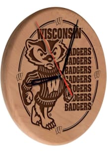 Wisconsin Badgers Laser Engraved Wall Clock