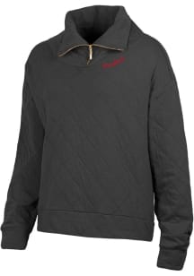 Maryland Terrapins Womens Black Quilted Qtr Zip