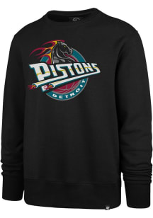 47 Detroit Pistons Mens Black Headline Long Sleeve Crew Sweatshirt