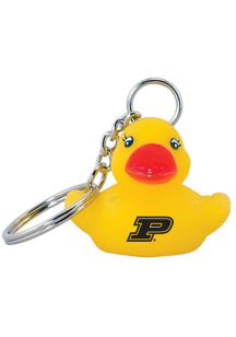 Purdue Boilermakers Rubber Duck Keychain - Black