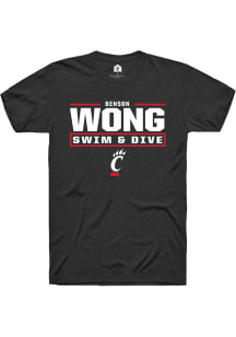 Benson Wong Cincinnati Bearcats Black NIL Stacked Box Short Sleeve Player T Shirt