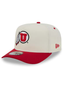 New Era Utah Utes Rear Hit 9FIFTY A-Frame Adjustable Hat - Ivory