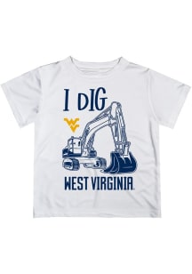 Vive La Fete West Virginia Mountaineers Infant Excavator Short Sleeve T-Shirt White