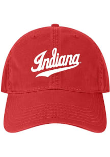 Indiana Hoosiers EZA Twill Script Adjustable Hat - Red