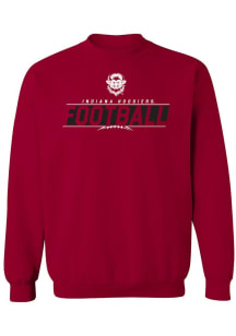 Indiana Hoosiers Mens Crimson Football Charge Long Sleeve Crew Sweatshirt