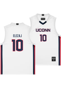 Rrezon Elezaj  Campus Ink UConn Huskies White NIL Jersey