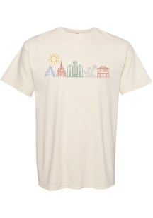 Detroit Womens White Colorful Icons Short Sleeve T-Shirt