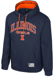 Colosseum Illinois Fighting Illini Mens Navy Blue Yes Chef Long Sleeve Hoodie