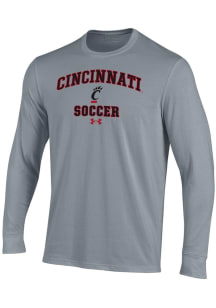 Under Armour Cincinnati Bearcats Grey Soccer Performance Long Sleeve T Shirt