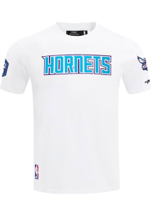 Pro Standard Charlotte Hornets White Classic Chenille Short Sleeve Fashion T Shirt