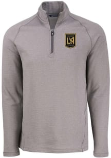 Cutter and Buck Los Angeles FC Mens Graphite Pehastin Long Sleeve Qtr Zip Pullover
