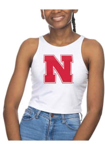 Nebraska Cornhuskers Womens White First Down Tank Top
