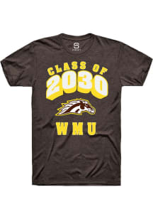 Summit Sportswear Western Michigan Broncos Brown Class of 2030 Short Sleeve T Shirt