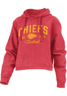 Kansas City Chiefs Womens Red Comfy Cord Hooded Sweatshirt