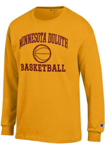 Champion UMD Bulldogs Gold Basketball Jersey Long Sleeve T Shirt