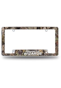Washington Wizards Camo Mossy Oak All Over Chrome License Plate Frame - White