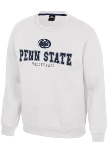 Colosseum Penn State Nittany Lions Mens White Yes Chef Volleyball Long Sleeve Crew Sweatshirt
