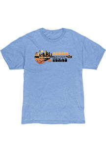 Blue 84 Austin Light Blue Guitar Skyline Short Sleeve Fashion T Shirt