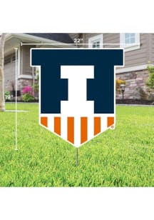 Illinois Fighting Illini Team Yard Sign - Navy Blue