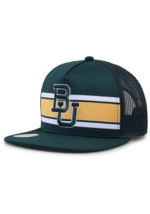 Baylor Bears Green Original Woven Knit Trucker Mens Snapback Hat