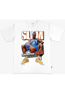 Shai Gilgeous-Alexander Oklahoma City Thunder White SLAM 254 Short Sleeve Fashion Player T Shirt