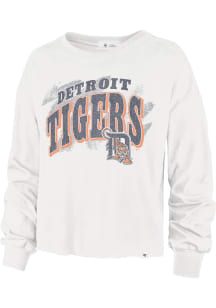47 Detroit Tigers Womens White Parkway Slant LS Tee