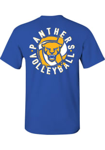 Pitt Panthers Youth Blue Painted Volleyball Short Sleeve T-Shirt