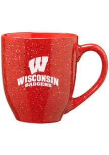 Wisconsin Badgers 16oz Bistro Speckled Ceramic Mug - Red