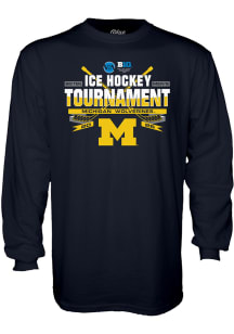 Blue 84 Michigan Wolverines Navy Blue 2026 Big Ten Hockey Championship Participant Long Sleeve T S..