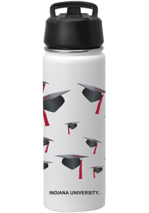 Indiana Hoosiers 20 oz Grad Stainless Steel Bottle - White