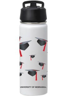 Nebraska Cornhuskers 20 oz Grad Stainless Steel Bottle - White