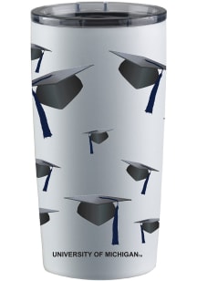Michigan Wolverines 20 oz Grad Stainless Steel Tumbler - White