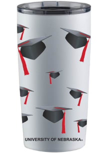 Nebraska Cornhuskers 20 oz Grad Stainless Steel Tumbler - White