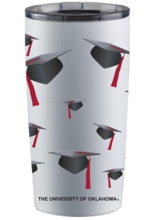 Oklahoma Sooners 20 oz Grad Stainless Steel Tumbler - White