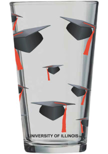 Illinois Fighting Illini 16 oz Grad Pint Glass - White