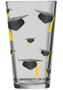 Iowa Hawkeyes 16 oz Grad Pint Glass - White
