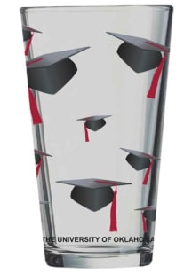 Oklahoma Sooners 16 oz Grad Pint Glass - White
