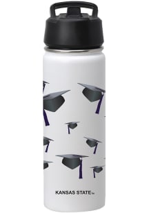 K-State Wildcats 20 oz Grad Stainless Steel Bottle - White