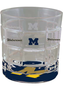 Michigan Wolverines 10oz Bottoms Up Squared Rock Glass - White